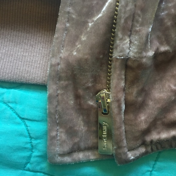 NWOT Sanctuary Pink Velvet Bomber Jacket (XS) - Picture 6 of 6